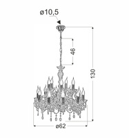 Candellux - Maria Teresa Lampa Wisząca 15X40W E14 Złoty