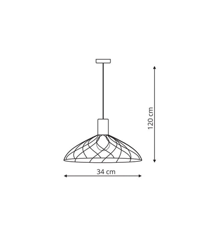 Lampa wisząca Moderno czarna 1xGU10