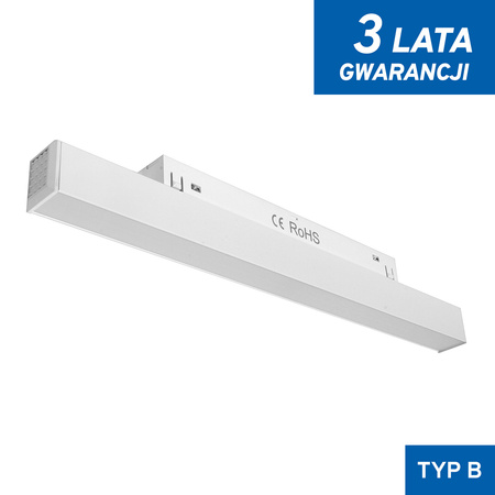 Linia Led do szyn magnetycznych biała 12W 4000K DDCX-FG300 - TYP B