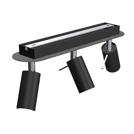 Milagro - Lampa sufitowa PRESTON BLACK/CHROME 3x mini GU10