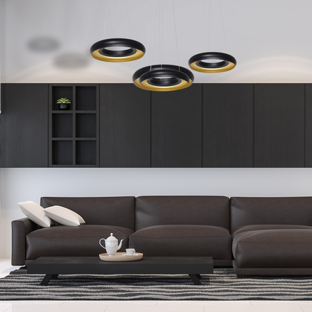 Milagro - LAMPA WISZĄCA RONDO NERO 36W LED