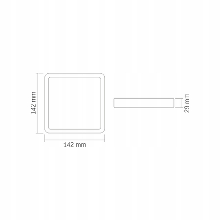 Panel natynkowy LED plafon sufit kwadrat 12W