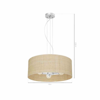 Lampa wisząca MARSHALL WHITE / RATTAN 3xE27