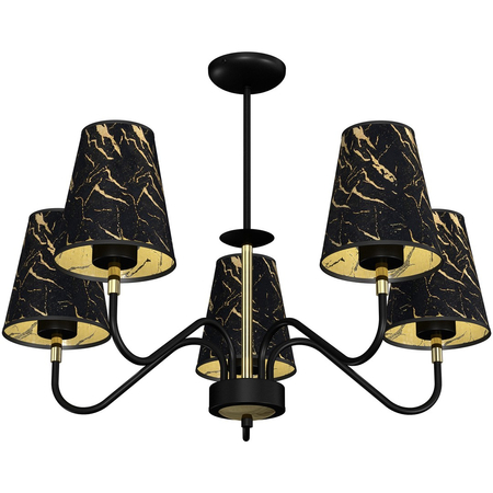 Milagro - Lampa wisząca HERMES Black/Gold 5xE27