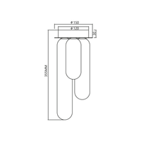 Milagro - Lampa sufitowa PAX GOLD 3xG9