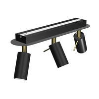 Milagro - Lampa sufitowa PRESTON GOLD/BLACK 3x mini GU10
