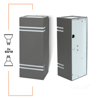 Kinkiet ogrodowy QUAZAR 7 2xGU10 IP44 szary Kobi