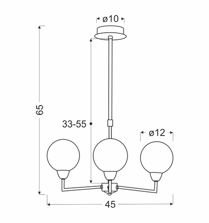 Logos lampa wisząca satynowy 3x25w g9 klosz biały