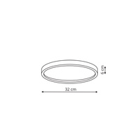 Arctic plafon biały  IP54 LP-2511/1C-32 WH