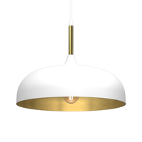 Lampa wisząca Lincoln 1xE27 35cm Biały/Złoty