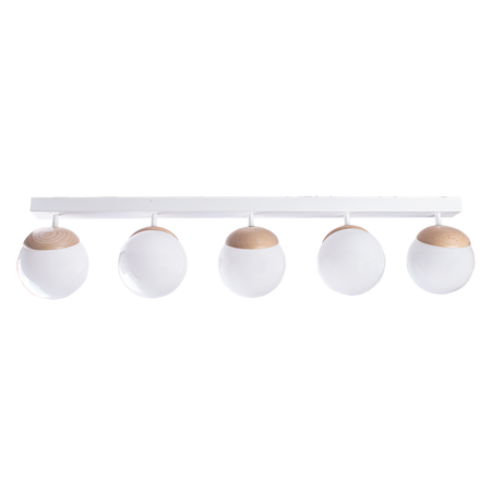 Milagro - Lampa sufitowa SFERA WOOD 5xE14
