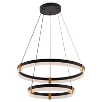 Lampa wisząca Plum 60 cm 40 cm czarno-transparentna LED CCT