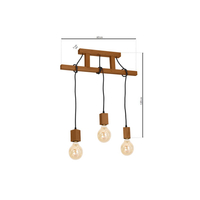 Milagro - Lampa Wisząca JACK 3xE27 Dąb