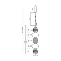 Milagro - Lampa wisząca CARO SMOKED 40W LED