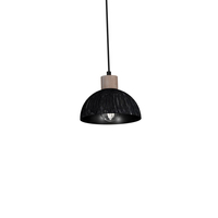 Milagro - Lampa wisząca ERIK Sawn black/Patinated wood 5XE27