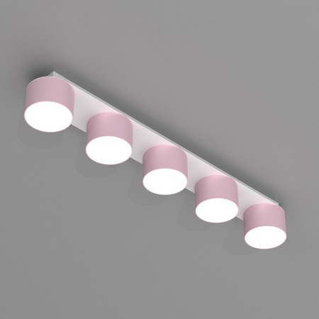 Milagro - Lampa sufitowa DIXIE Pink/White  5xGX53