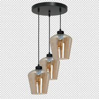 Milagro - Lampa wisząca SANTIAGO AMBER 3xE27
