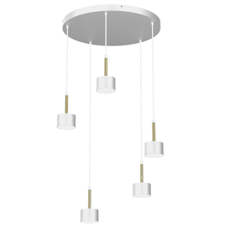 Milagro - Lampa wisząca ARENA WHITE/GOLD 5xGX53
