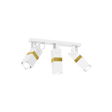 Milagro - Lampa sufitowa VIDAR WHITE/GOLD 3xGU10