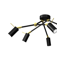 Milagro - Lampa sufitowa IRIS Black/Gold 6x mini GU10