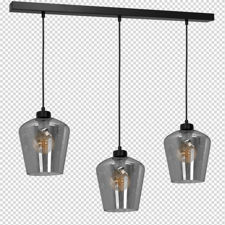 Milagro - Lampa wisząca SANTIAGO SMOKED 3xE27