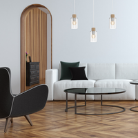Milagro - Lampa wisząca MADERA 3xE27