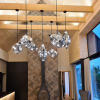 Lampa wisząca Konstelacja pozioma dymna czarna 7xG9