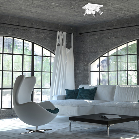 Milagro - Lampa sufitowa WILSON WHITE 4xGU10