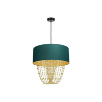 Milagro - Lampa wisząca ALMERIA GREEN/GOLD 1xE27