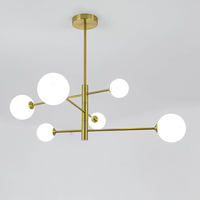 Lampa wisząca Dorado złota 6xG9