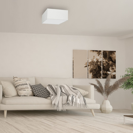 Milagro - Lampa sufitowa ALBION BIEL / BAWEŁNA 2xE27