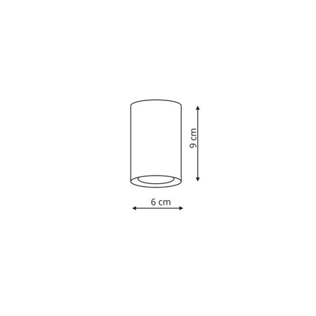 Tuba natynkowa Manacor 9 cm biało - złote 1xGU10