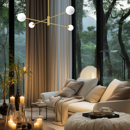 Milagro - Lampa sufitowa DORI GOLD 4xG9