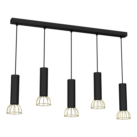 Milagro - Lampa wisząca DANTE Black/Gold 5x mini GU10
