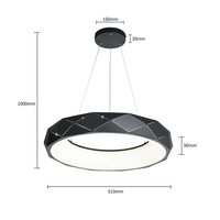 Lampa wisząca Reus czarna LED 4000K