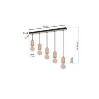 Milagro - Lampa wisząca LINES 5xE27