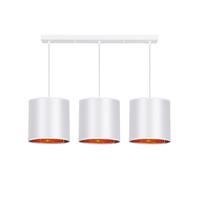 atlanta lampa wisząca biały 3x40w e27 abażur biały