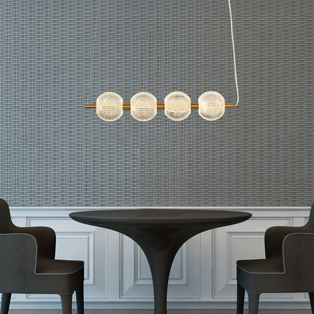 Diamond 4 linia wisząca złota