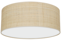 Milagro - Lampa sufitowa MARSHALL WHITE / RATTAN 2xE27 Ø40cm