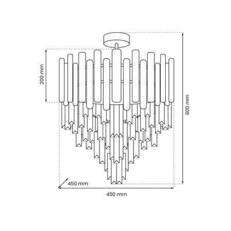 Milagro - Lampa sufitowa MADISON CHROME 9xE14