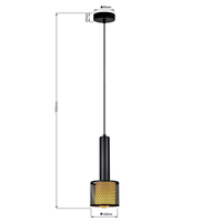 Lampa wisząca Amo czarna 1xE27