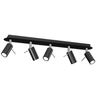 Milagro - Lampa sufitowa PRESTON BLACK/CHROME 5x mini GU10