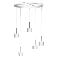 Milagro - Lampa wisząca ARENA WHITE/SILVER 5xGX53