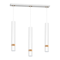 Milagro - Lampa wisząca JOKER WHITE/WOOD 3xGU10