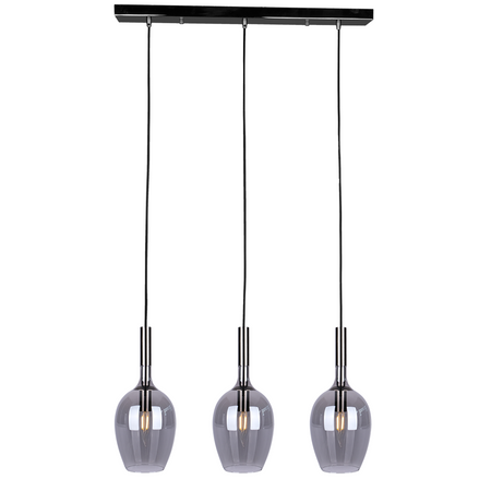 Milagro - Lampa wisząca LUGANO SMOKED 3xE14