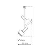 Milagro - Lampa sufitowa LINTERNA 2xGX53