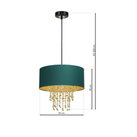 Milagro - Lampa wisząca ALMERIA GREEN/GOLD 1xE27