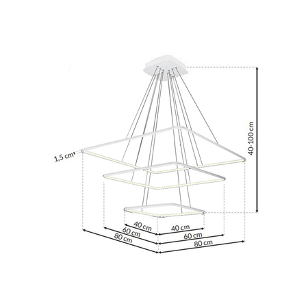 Milagro - LAMPA WISZĄCA NIX WHITE 117W LED