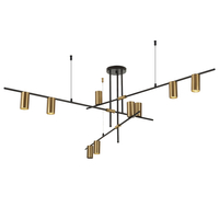 Lampa wisząca Arizona czarno - złota 9xGU10