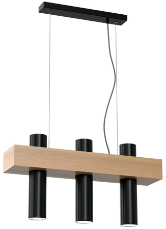 Milagro - Lampa wisząca WEST BLACK 3xGU10